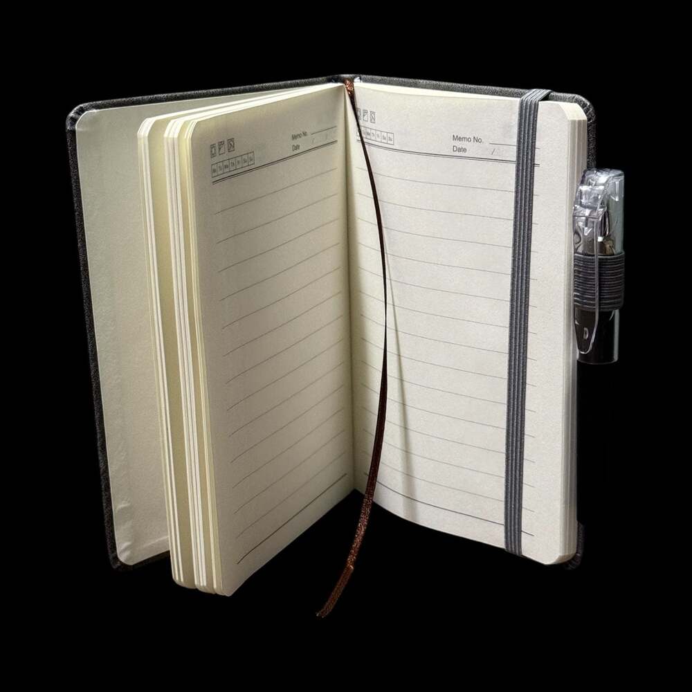 Dark Gray Tree of Life Embossed Small Hardcover Lined Journal with Pen - Picture 3 of 6